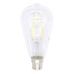 Lusion ST64 Filament LED Light Bulb B22 240V 8W C/DL 20978
