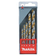 Makita TiN Coated Flute HSS Drill Bit Set 5Pcs D - 30514