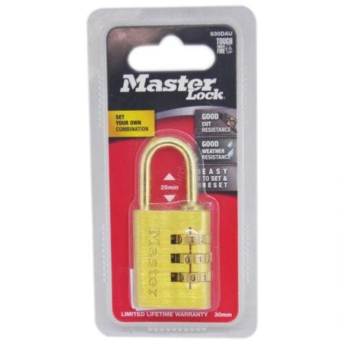 Master Lock Combination Lock Weather & Cut Resistance 630DAU