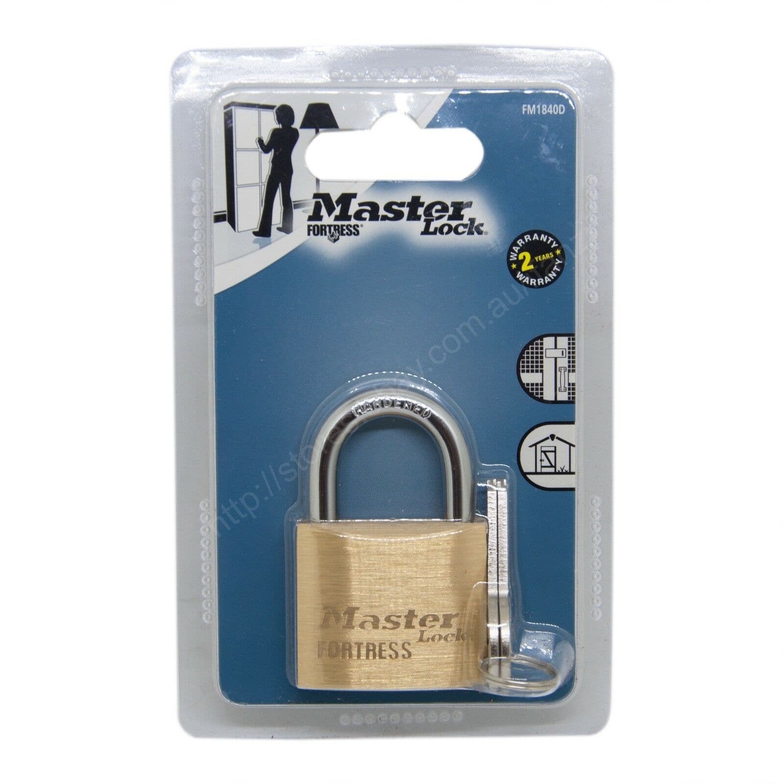 Master Lock Fortress 40mm Solid Brass Body Padlock FM1840D - Double Bay Hardware