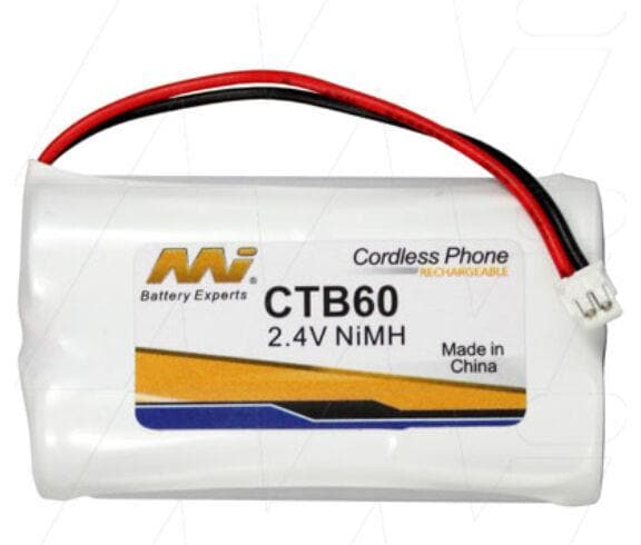 MI CTB60 2.4V NiMH Cordless Phone Battery HHR-15F2G3,HHR-P509/A,KX-TG2650,2670 - Double Bay Hardware