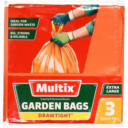 MULTIX Garden Bags With Draw-tight Closure 120L 120cmX80cm - Double Bay Hardware