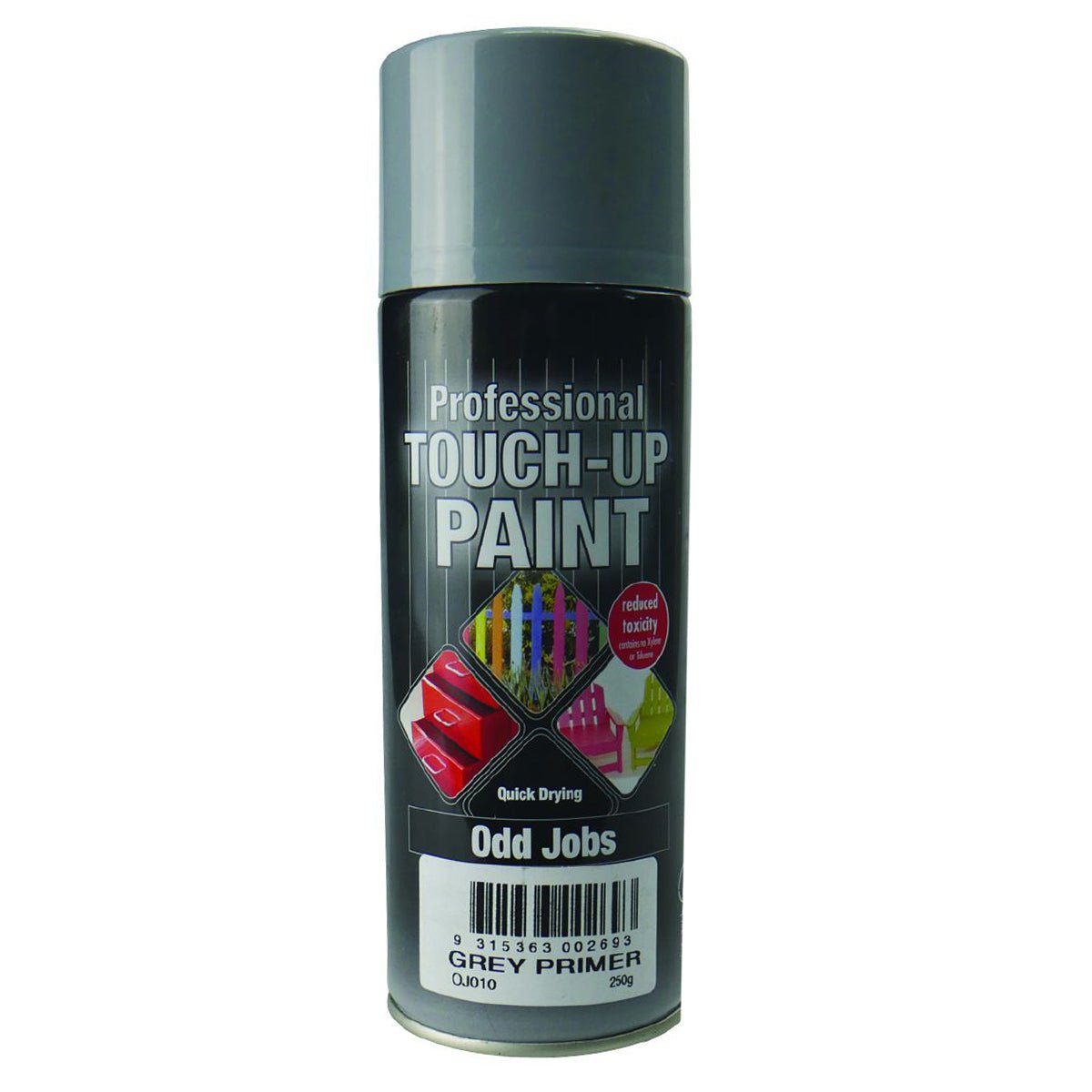 Odd Jobs Grey Primer Enamel Spray Paint 250gm OJ010 - Double Bay Hardware