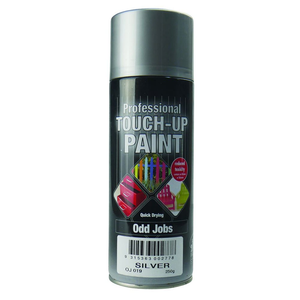 Odd Jobs Silver Enamel Spray Paint 250gm OJ019 - Double Bay Hardware