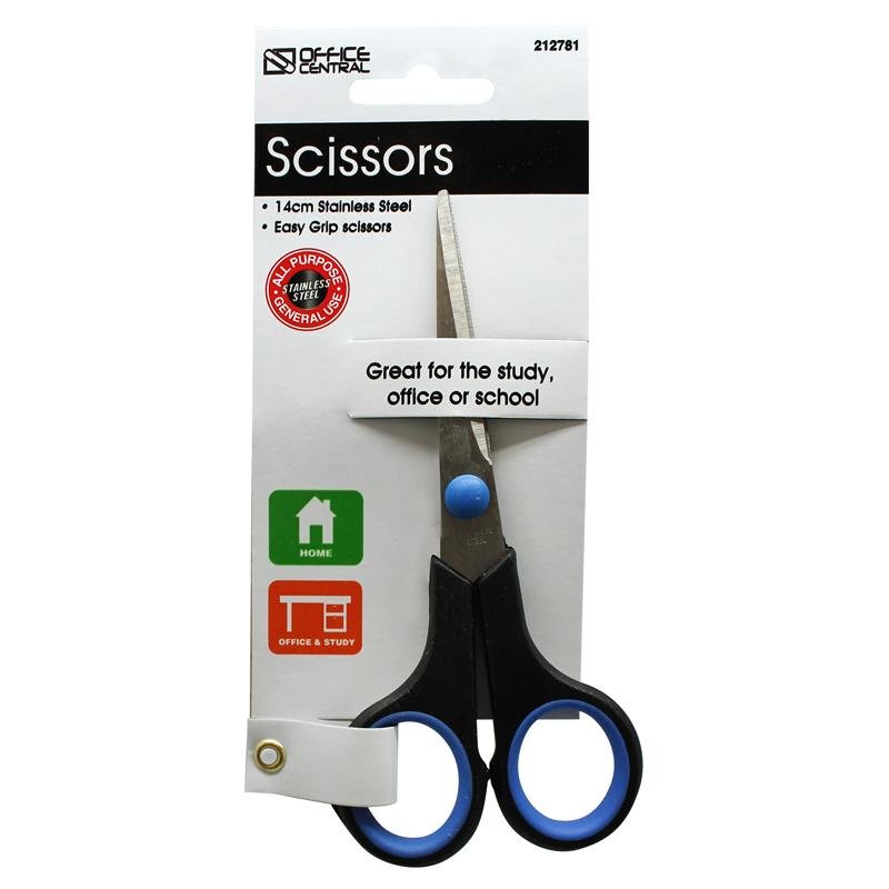 OFFICE CENTRAL Stainless Steel Scissors 14cm 212781 - Double Bay Hardware