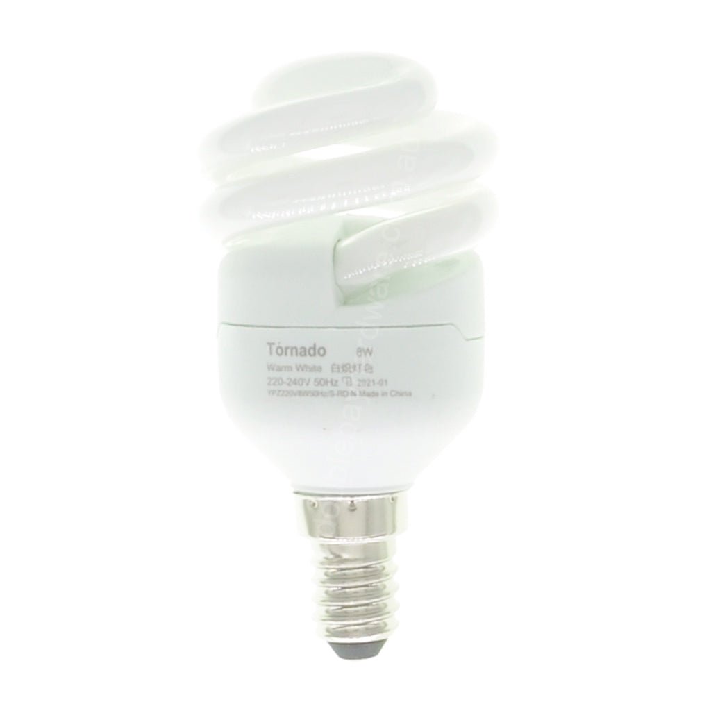 PHILIPS Tornado Spiral Energy Saving Light Bulb E14 240V 8W W/W