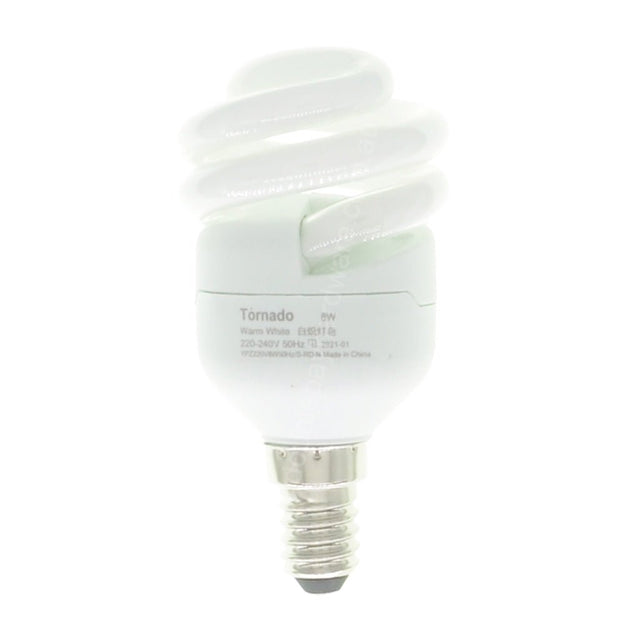 PHILIPS Tornado Spiral Energy Saving Light Bulb E14 240V 8W W/W
