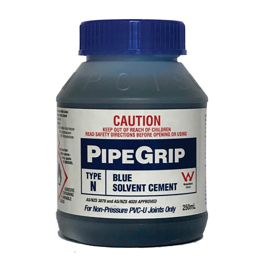 Pipegrip Type N Blue Solvent Cement 250ml AATH7855C - Double Bay Hardware