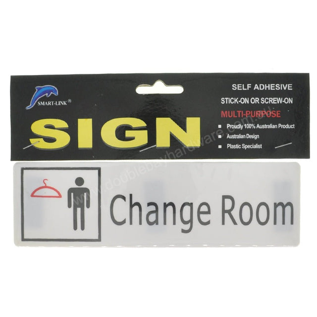 Plastic Self Adhesive Sign Change Room 200x65x2mm SL - AT4063