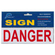 Plastic Self Adhesive Sign Danger 200x60x2mm
