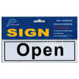 Plastic Self Adhesive Sign Open 200x60x2mm SL - AT4049