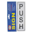 Plastic Self Adhesive Sign Push 200x65x2mm SL - AT4087 - 2