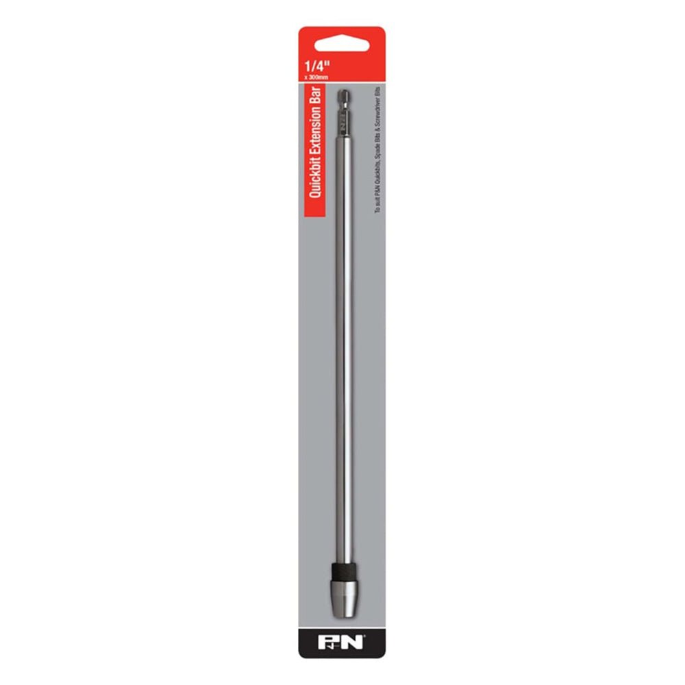 P&N Quickbit Extension Bar 300mm X 1/4In 107QBE300 - Double Bay Hardware