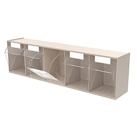 Power Way Wall Mounted Tilt Box 5 Bins With Tags 600x133x164mm T5
