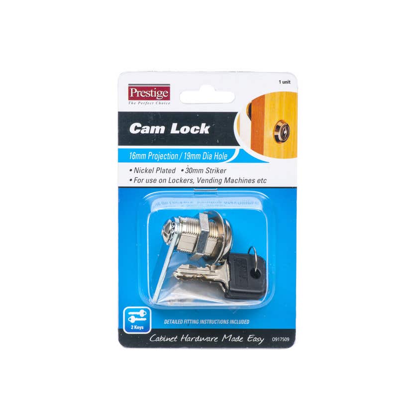 Prestige Cam Lock Nickel Plated 19mm O917509