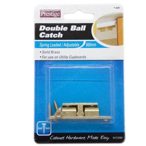 Prestige Double Ball Catch Spring Loaded/Adjustable 60mm Solid Brass WCC0060