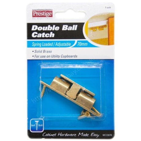 Prestige Double Ball Catch Spring Loaded/Adjustable 70mm Solid Brass WCC0070