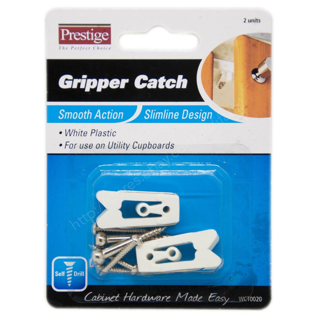 Prestige Gripper Catch White Smooth Action Slimline Design WCT0020