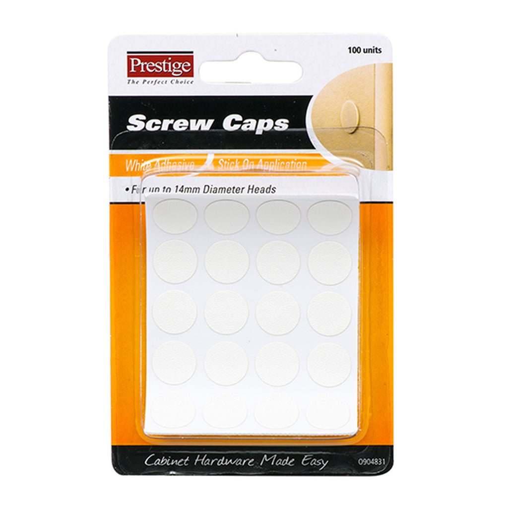 Prestige Screw Cap Stick - on White 100pcs O904831