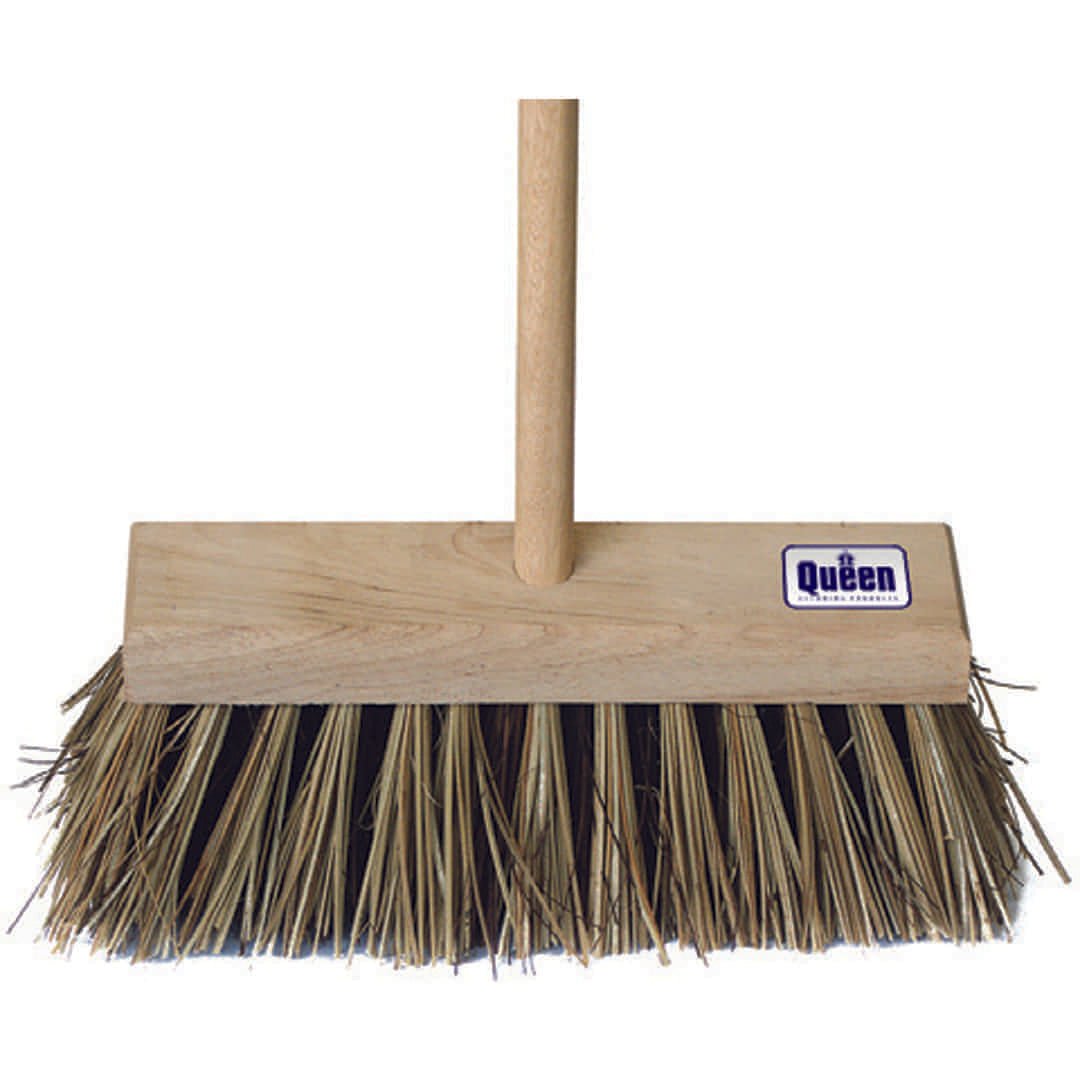 QUEEN Bassine Cane Timber Broom 355mm Q-355BCH - Double Bay Hardware