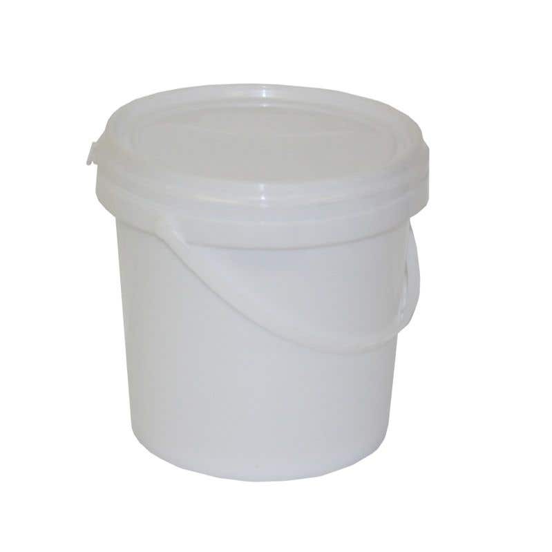 QUEEN Plastic White Bucket With Lid 3L 180-10-00111 - Double Bay Hardware