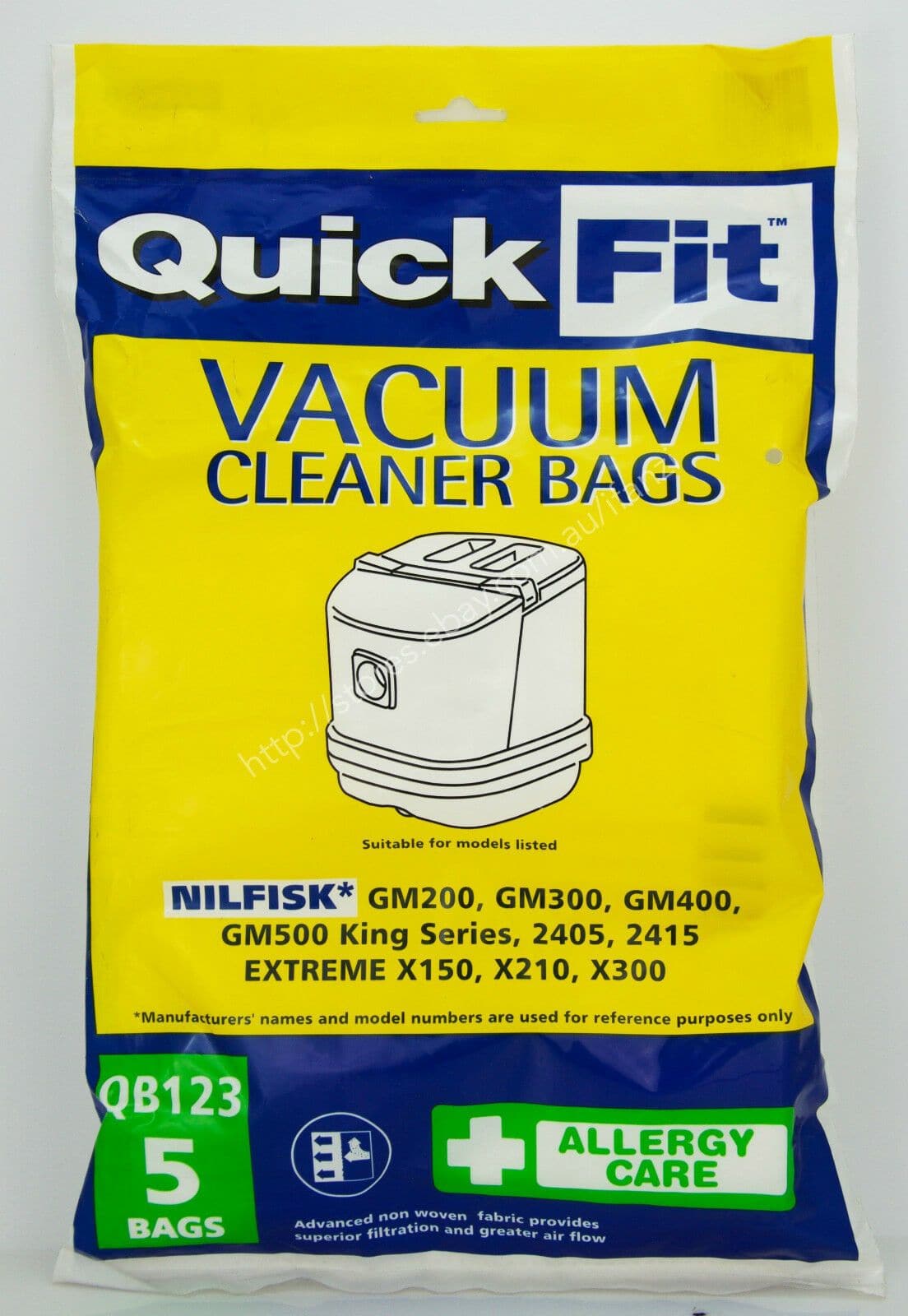 QuickFit Vacuum Cleaner Bags For Nilfisk 5 Bags Included QB123 - Double Bay Hardware