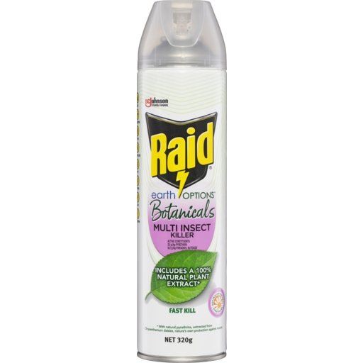 Raid Earth Options Botanicals Multi Insect Spray Pest Control 320g 657018 - Double Bay Hardware