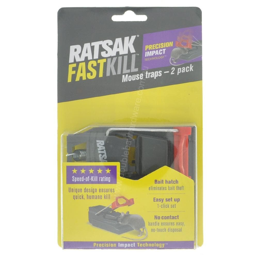 RATSAK FASTKILL Mouse Traps 2-pack 55836 - Double Bay Hardware