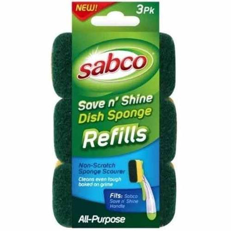 SABCO Save n’ Shine Dish Sponge Refill 3Pcs Included SAB60082