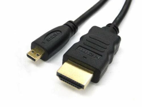 SANSAI 3D 1080p High Speed HDMI Plug to HDMI Micro Plug Cable HDM-2009MS - Double Bay Hardware
