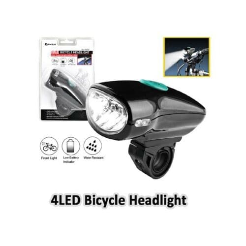 SANSAI 4LED Bicycle Headlight With Super-bright White LEDs GL-H207 - Double Bay Hardware