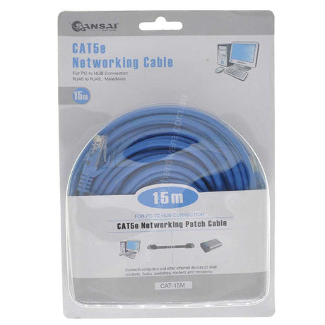 SANSAI CAT - 5 Networking Patch Cable 15M CAT - 15M