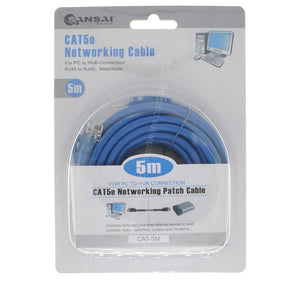 SANSAI CAT-5 Networking Patch Cable 5M CAT-5M - Double Bay Hardware