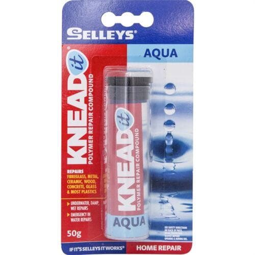 SELLEYS KNEAD it Polymer Repaid Compound Aqua 50g 100061 - Double Bay Hardware