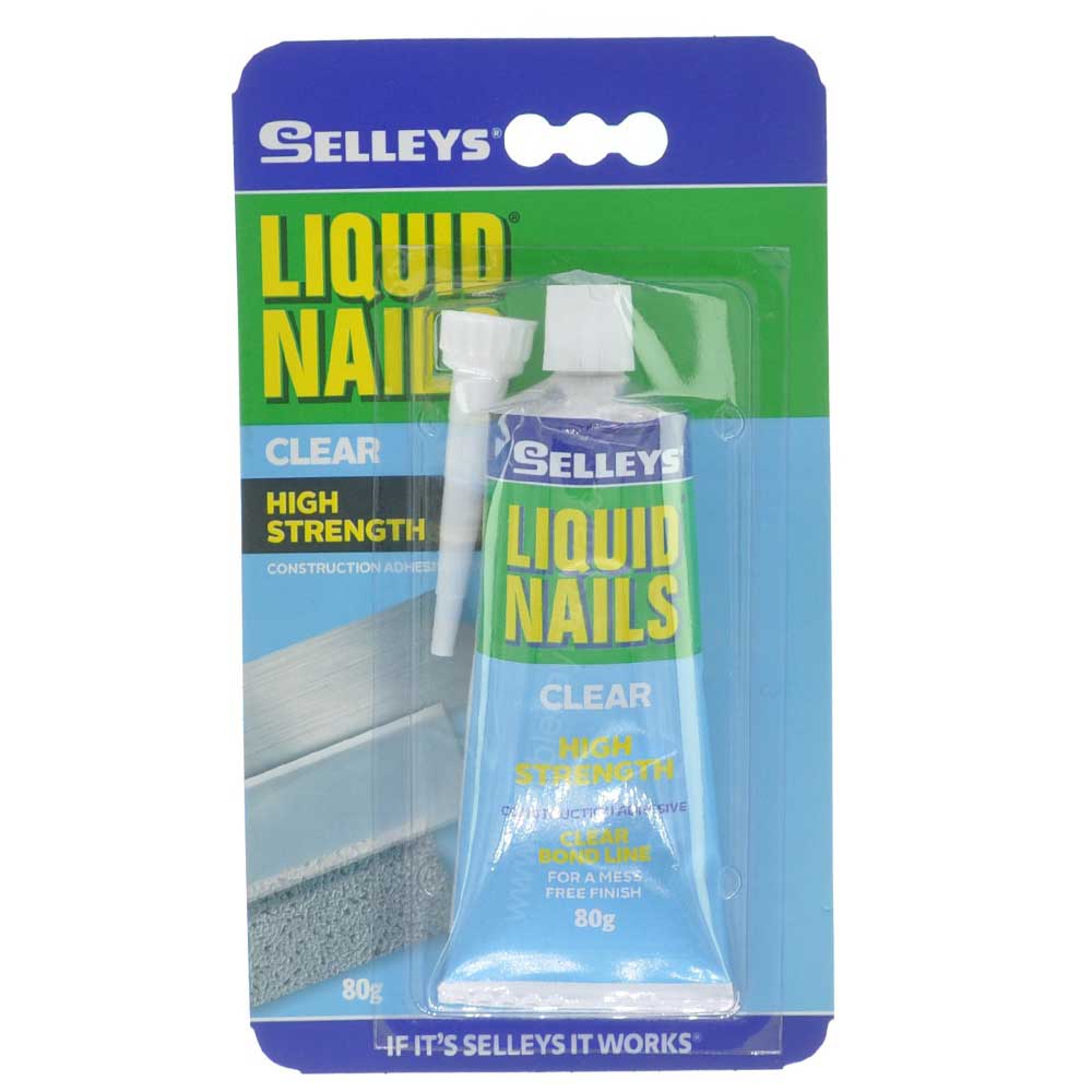 SELLEYS Liquid Nails Clear High Strength Construction Adhesive 80g LNC80G - Double Bay Hardware