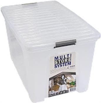 Storage Container Multistore Clear 52L - Double Bay Hardware