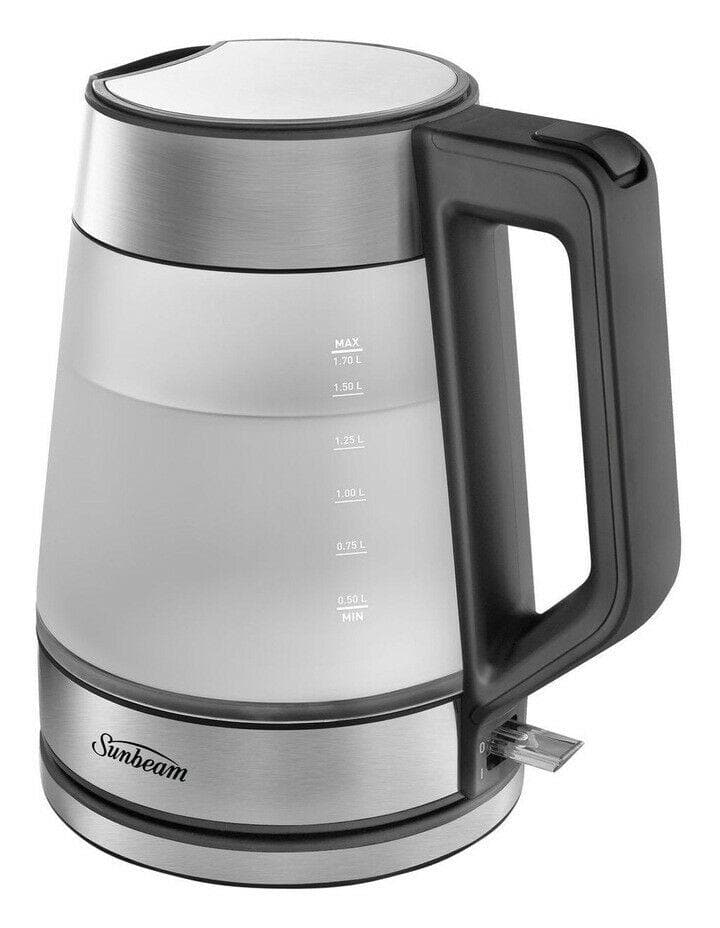 Sunbeam Morning Frost Glass Cordless Kettle 1.7L Blue Light KE6200