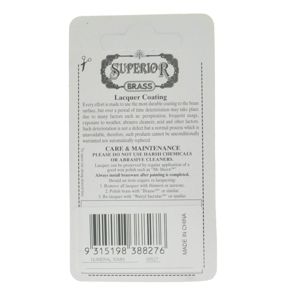 Superior Brass 50mm Stainless Steel House Number