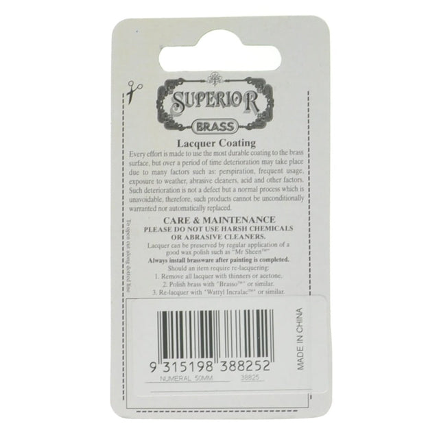 Superior Brass 50mm Stainless Steel House Number