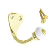 Superior Brass Porcelain Old English Classics Coat Hook Polished Brass 4241 - Double Bay Hardware