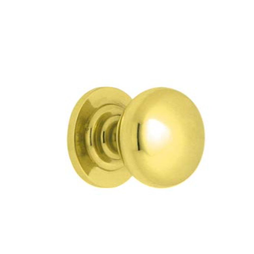 Superior Brass Vict. Cupboard Knob 20mm Polished Brass 8662 - Double Bay Hardware