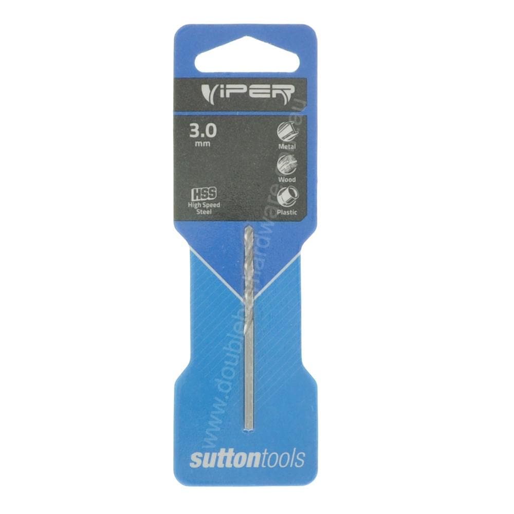 suttontools Metric HSS Viper Drill Bits For Metal, Wood, Plastic 3.0mm - Double Bay Hardware