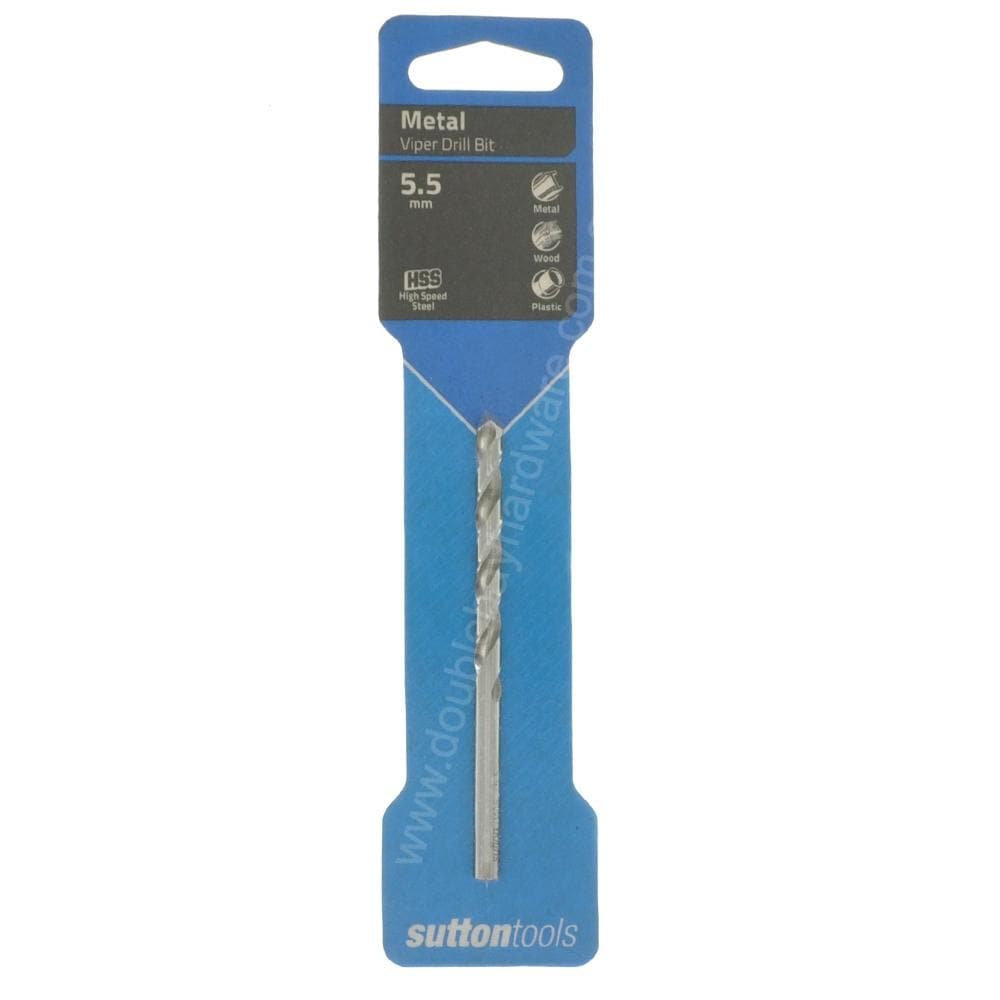 suttontools Metric HSS Viper Drill Bits For Metal, Wood, Plastic 5.5mm - Double Bay Hardware