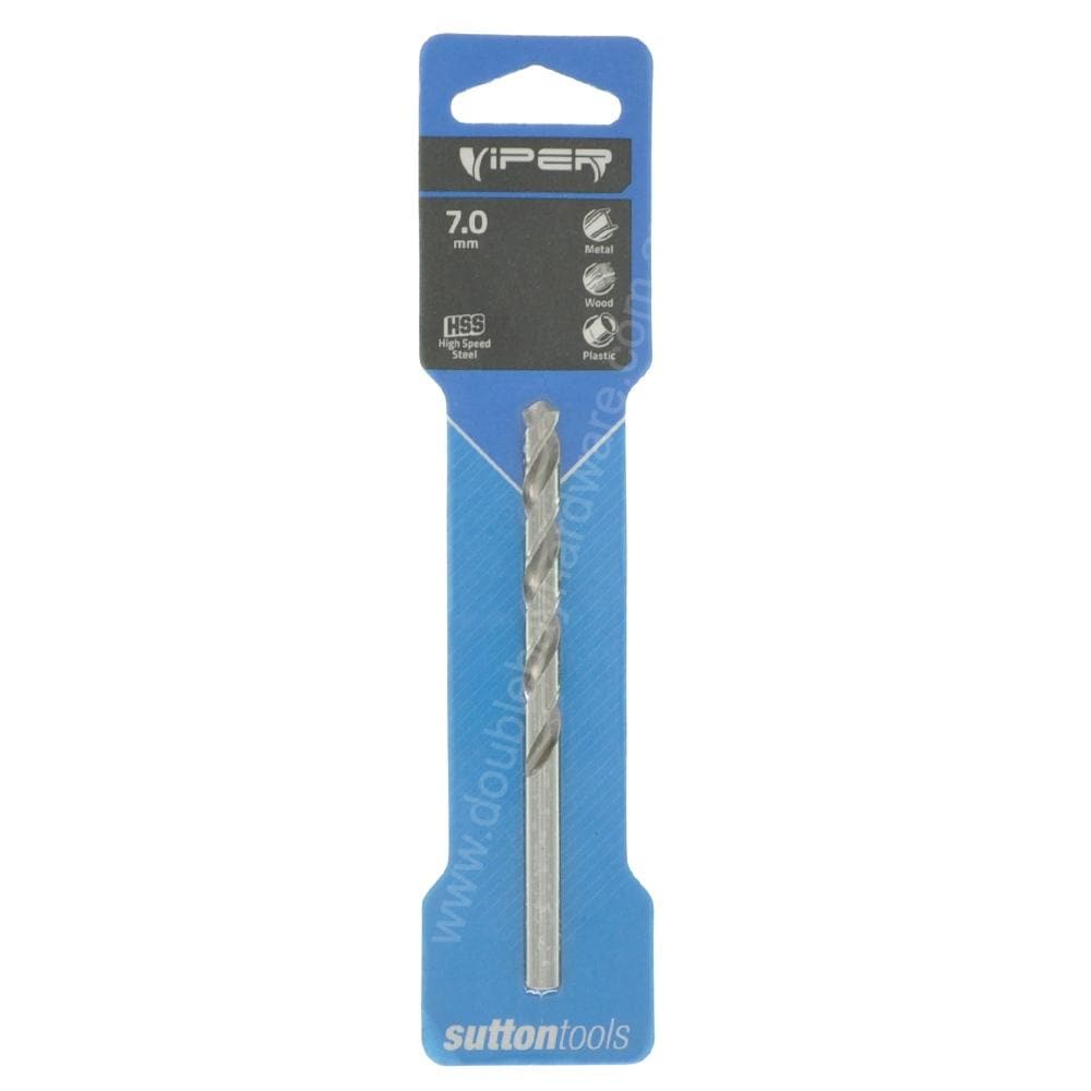 suttontools Metric HSS Viper Drill Bits For Metal, Wood, Plastic 7.0mm - Double Bay Hardware