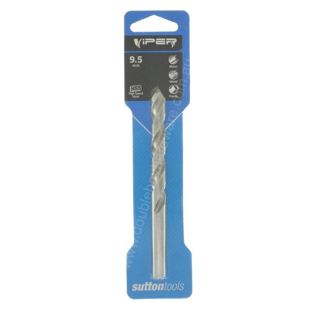 suttontools Metric HSS Viper Drill Bits For Metal, Wood, Plastic 9.5mm - Double Bay Hardware