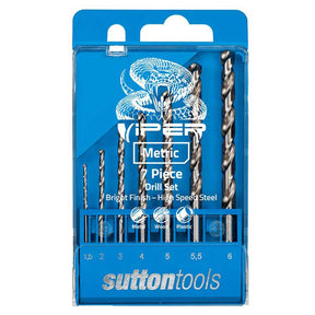 suttontools Viper Jobber Drill Bit Set Metric 7Pcs D105SLV7M
