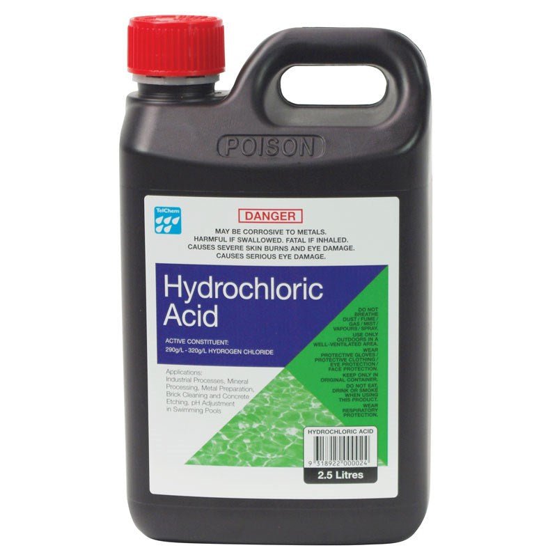 TelChem Hydrochloric Acid 2.5L 50040002H - Double Bay Hardware