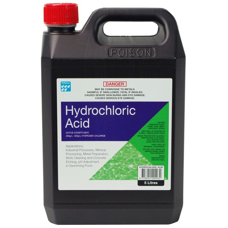 TelChem Hydrochloric Acid 5L 50040005H - Double Bay Hardware