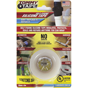 TOMMY TAPE Self - Fusing Silicone Tape Clear 25mmX3m TTCL