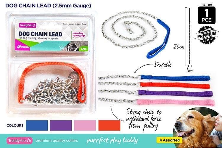 TrendyPets Dog Chain Lead 1x120cm PET-459 - Double Bay Hardware